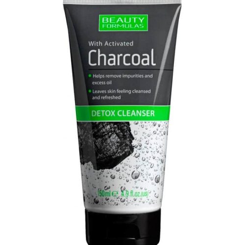 BEAUTY FORMULAS תרחיץ דטוקס לפנים בתוספת פחם פעיל 150 מ"ל